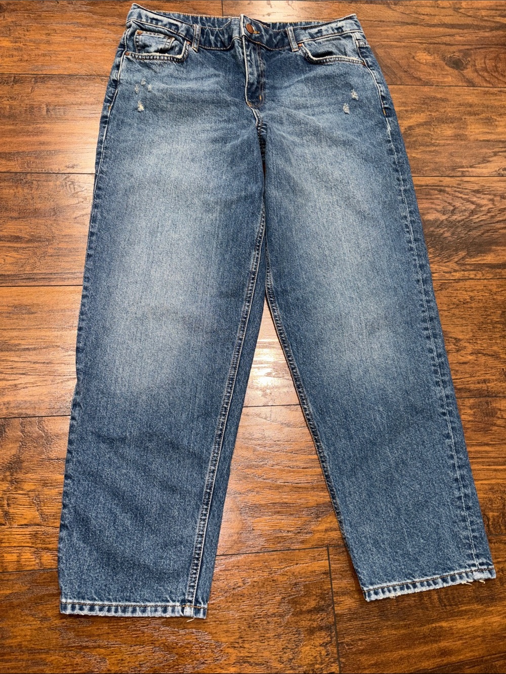 Boden Women's Blue Jeans - Classic Boyfriend denim 100% cotton size 8 R EUC!